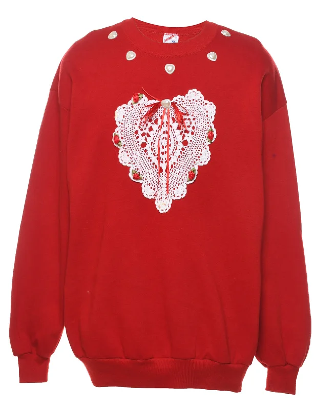 Final Clearance high-quality coatRed Christmas Sweatshirt - XL