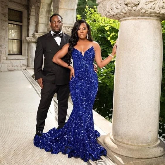 Unbeatable Prices chic wrap dressSexy Glitter Royal Blue Prom Dresses,Mermaid Back Open Formal Dress,Gala Dress,Dance Dress Y4323