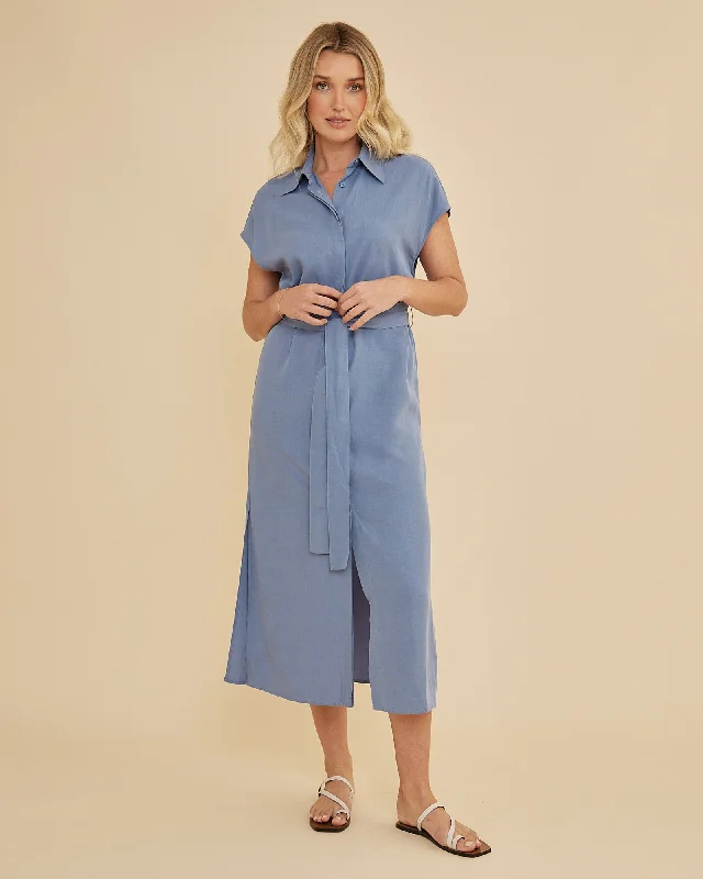 Buy More, Save More Frankie Column Dress - Cerulean Blue