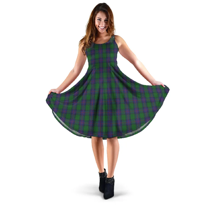 Act Now Shaw Tartan Sleeveless Midi Womens Dress