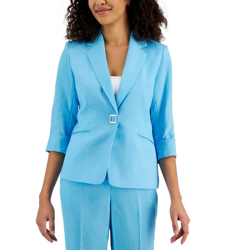 Online Only stylish coatWomens Collar Long Sleeve One-Button Blazer