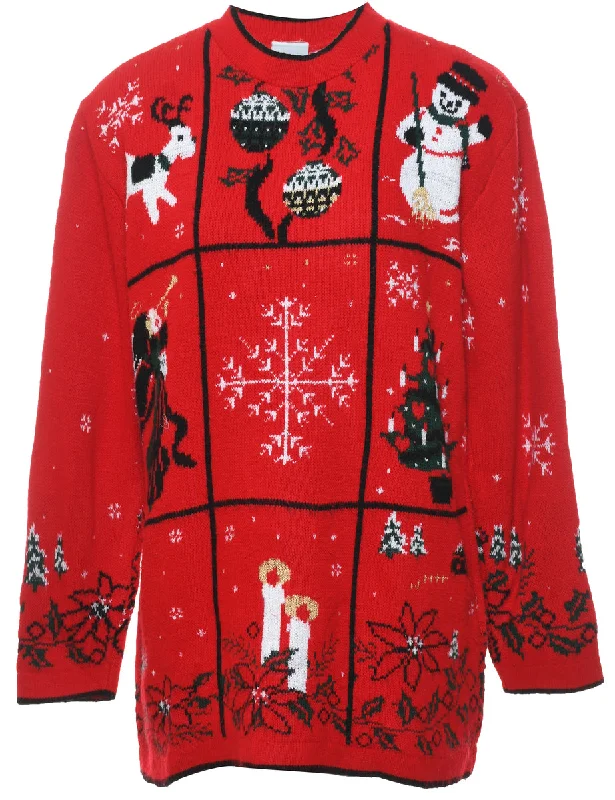 Must-Have Deals soft coatRed Christmas Jumper - M