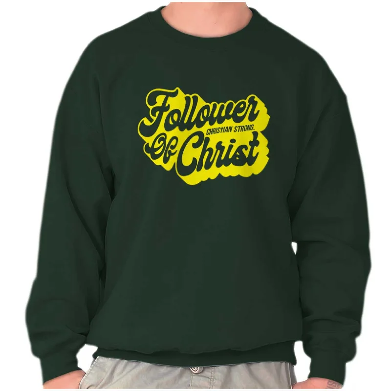 Instant Discount fitness lifestyle hoodieFollower of Christ Crewneck Sweatshirt