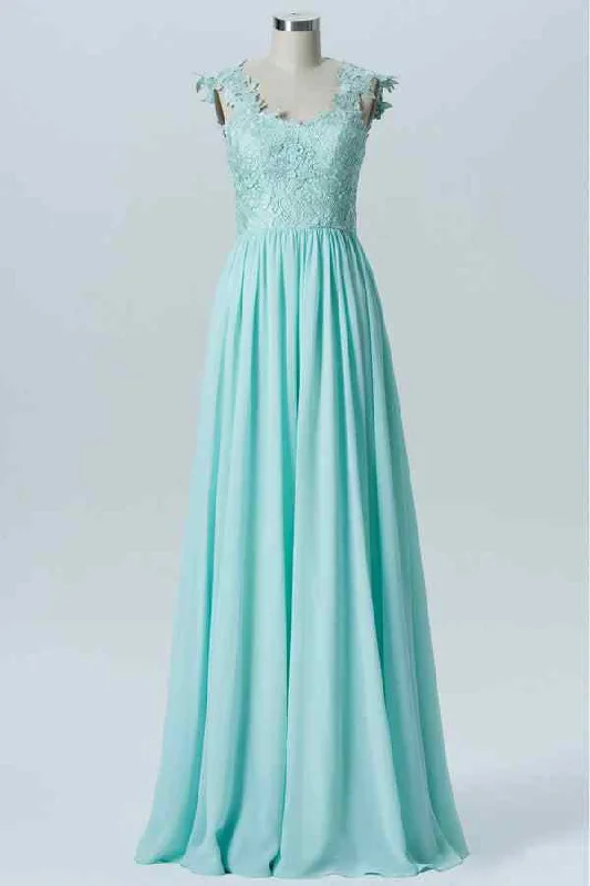 Lowest Price stylish dressCaribbean A-line Jewel Lace Applique Chiffon Long Bridesmaid Dress Lowest Price stylish dressCaribbean A-line Jewel Lace Applique Chiffon Long Bridesmaid Dress