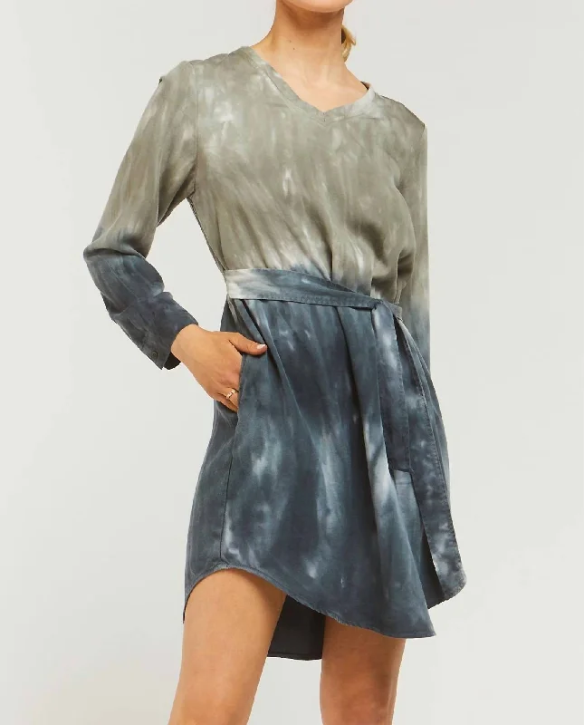 Clearance Event stylish dressPaison Ombre Tie Dye Dress In Olive