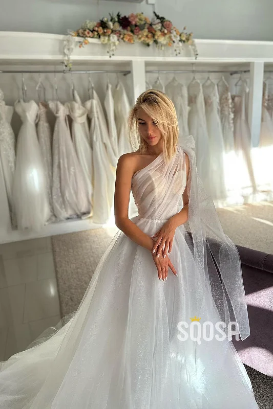 Special Discount fitted cocktail dressGlitter One Shoulder Bowknot Tulle Wedding Dress Bridal Gowns With Train QW8054 Special Discount fitted cocktail dressGlitter One Shoulder Bowknot Tulle Wedding Dress Bridal Gowns With Train QW8054
