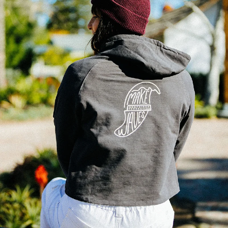 New Markdowns fashionable gym hoodieWomens Make Waves Crop Hoodie