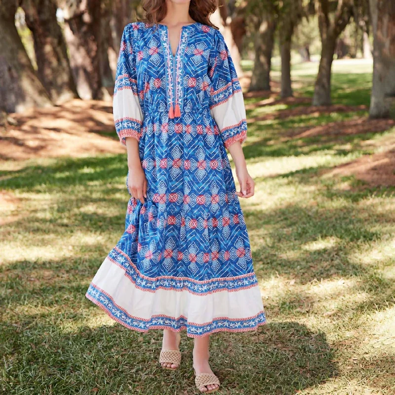 Referral Discount winter dressHatley Celine Maxi Dress In Diamond Shibori