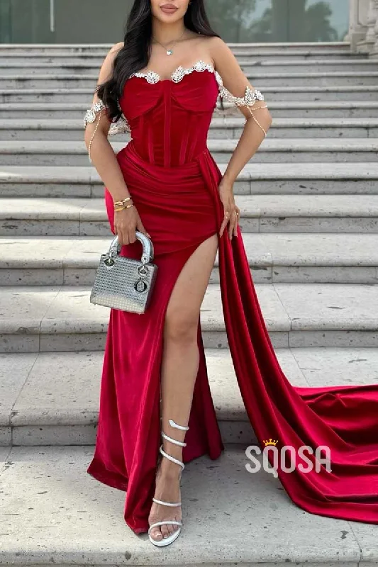 Best Bargains casual midi dressOff-Shoulder Beaded With Side Slit Fitted Party Prom Evening Dress QP3394 Best Bargains casual midi dressOff-Shoulder Beaded With Side Slit Fitted Party Prom Evening Dress QP3394