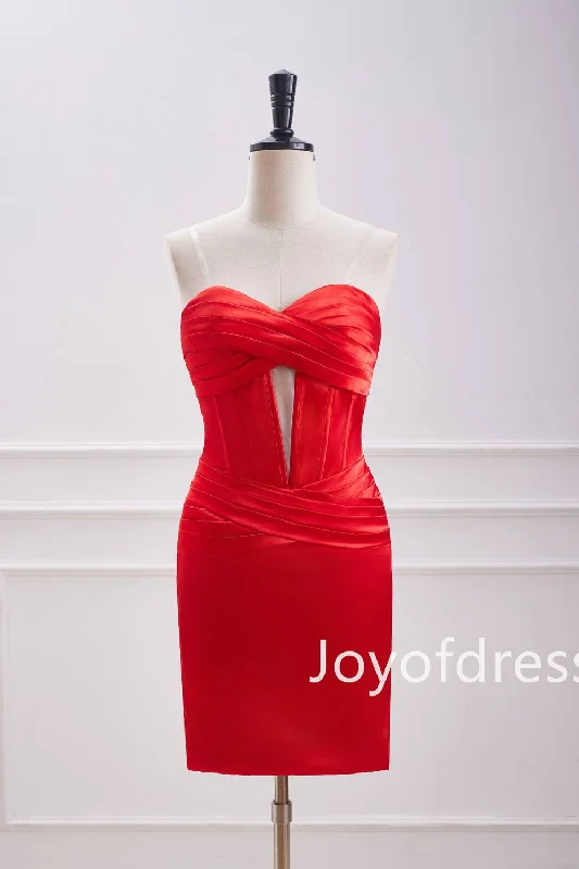 Now or Never relaxed fit dressSweetheart Red Keyhole Ruched Bodycon Homecoming Dress