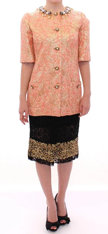Reduced Prices classic jacketDolce & Gabbana  Floral Brocade Jacket - Peach