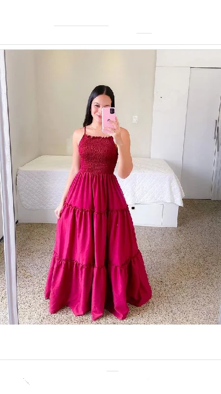 Daily Specials velvet dressElegant A-line Long Prom Dress Formal Dress  Y2763