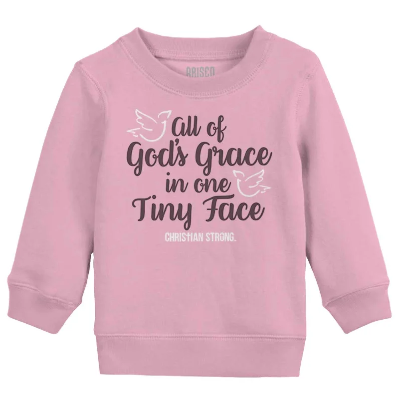 Act Now casual workout hoodieGods Grace Tiny Face Toddler Crewneck Sweatshirt
