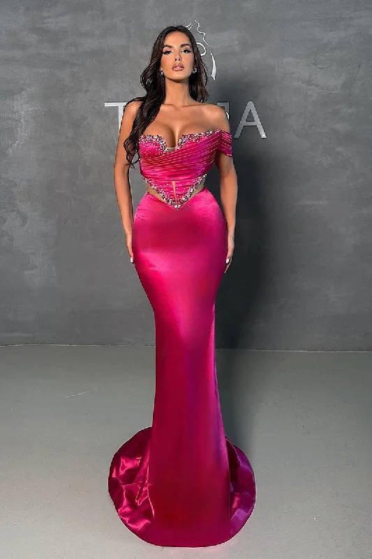Special Buy flowy maxi dressStrapless Satin Pleats Beads Mermaid Formal Evening Dress QP0894 Special Buy flowy maxi dressStrapless Satin Pleats Beads Mermaid Formal Evening Dress QP0894