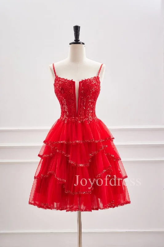 Price Blitz spaghetti strap dressStraps Red Sequin Appliques Ruffle Short Homecoming Dress Price Blitz spaghetti strap dressStraps Red Sequin Appliques Ruffle Short Homecoming Dress