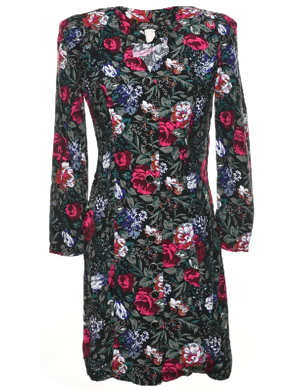 Deal Explosion long coatAll That Jazz Floral Print Dress - S