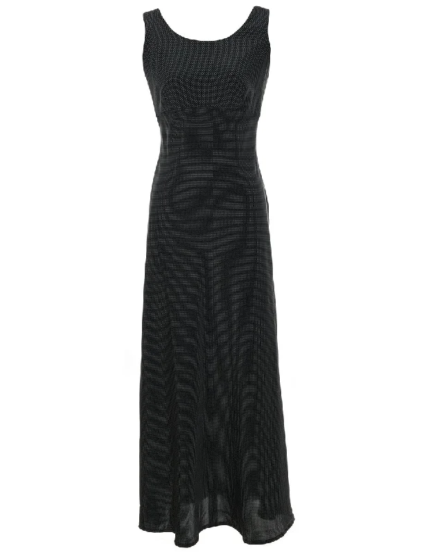 Discount Deals cozy fleece coatBlack Polka Dot Maxi Dress - S