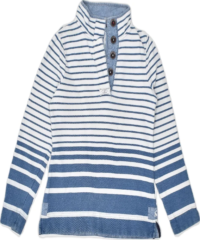 Exclusive Offers high-fashion hoodieJOULES Womens Oversized Button Neck Sweatshirt Jumper UK 6 XS Blue Striped Exclusive Offers high-fashion hoodieJOULES Womens Oversized Button Neck Sweatshirt Jumper UK 6 XS Blue Striped
