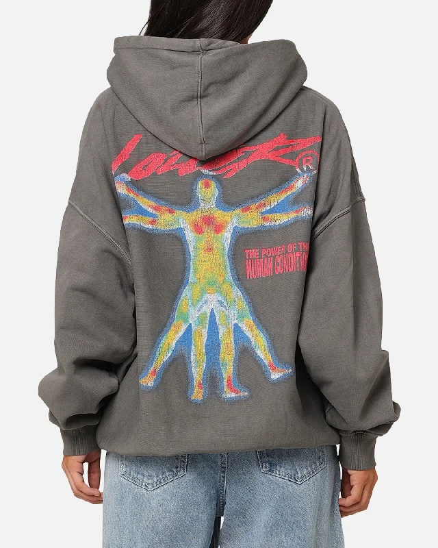 Exclusive Online Offer cozy hooded sweatshirtLoiter Human Condition Hoodie Washed Charcoal Exclusive Online Offer cozy hooded sweatshirtLoiter Human Condition Hoodie Washed Charcoal