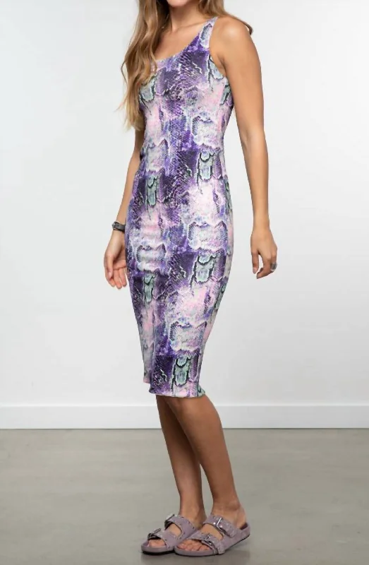 Fantastic Offers cocktail party dressOne And Done Reversible Tank Dress In Rainbow Aura Quartz/purple Snakeskin Fantastic Offers cocktail party dressOne And Done Reversible Tank Dress In Rainbow Aura Quartz/purple Snakeskin