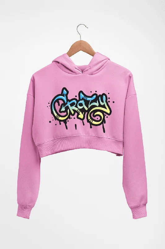 Limited Time Offer relaxed fit hoodieGraffiti Crazy Crop HOODIE FOR WOMEN