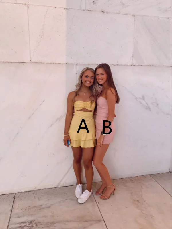 Discount Deals casual summer dressCute Bodycon Dress Mini Homecoming Dress Y2787