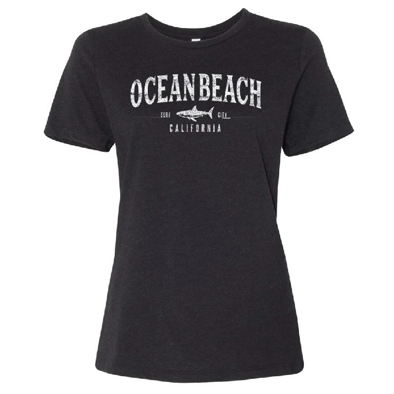 Shop and Save retro sports hoodieOcean Beach California Women's Relaxed Jersey Tee