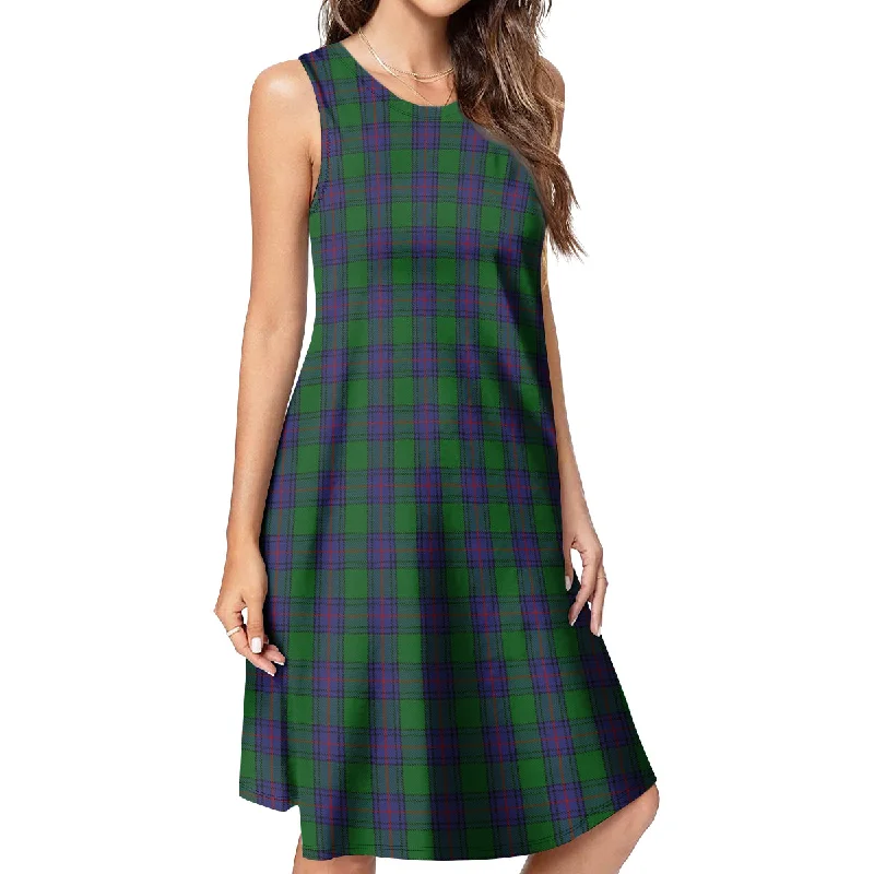Special Promotion Shaw Tartan Womens Casual Dresses