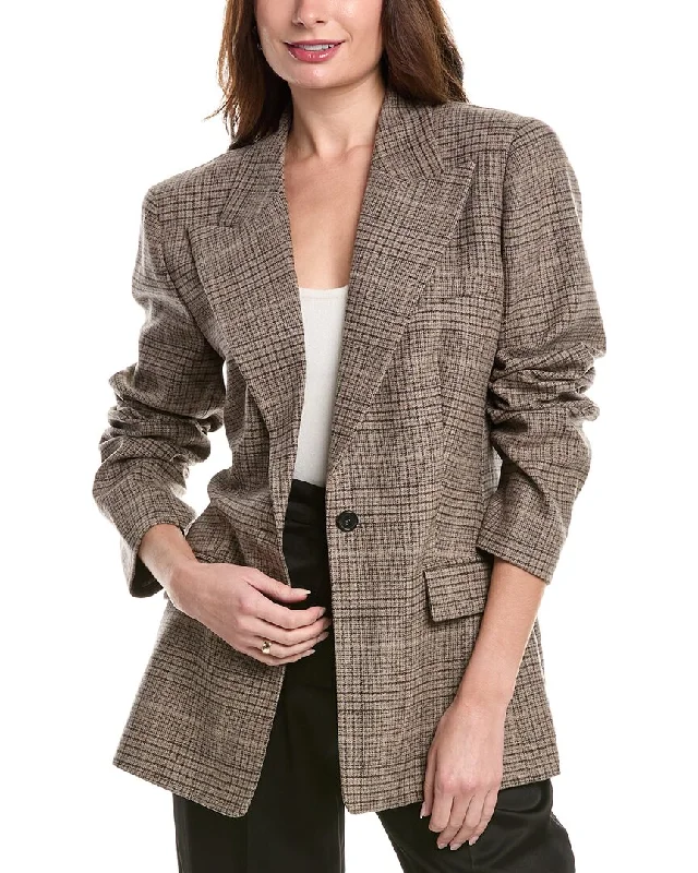 Best Bargains relaxed fit coatMichael Kors Collection Georgina Wool-Blend Blazer