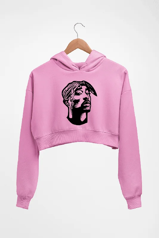 Super Deal casual fit hoodieTupac 2Pac Crop HOODIE FOR WOMEN