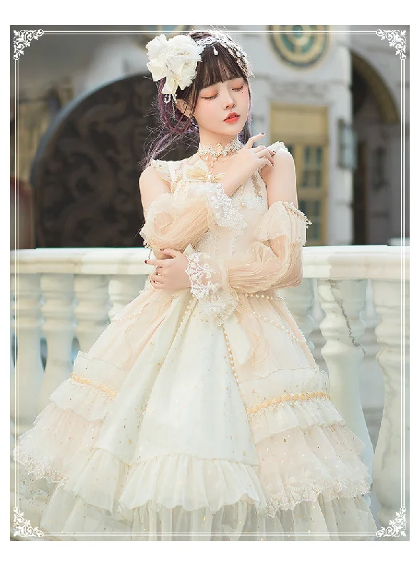 apricot star night (JSK+cuffs+waist chain+necklace)