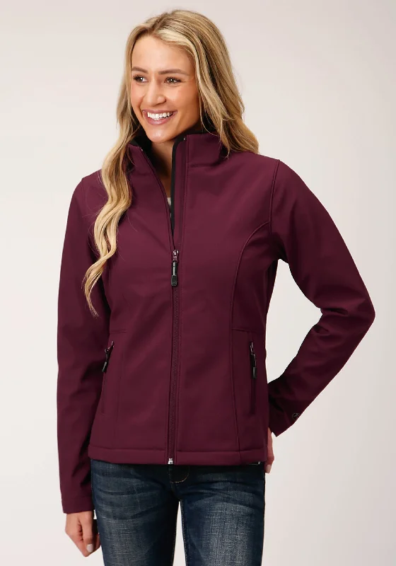 Grand Opening Sale graphic coatWOMENS WINE SOFTSHELL TECH JACKET