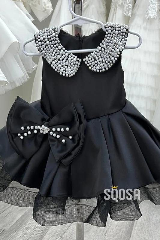 Today’s Deal chic wrap dressA-line Scoop Pearls Cute Flower Girl Dress First Communion Dress QF1020