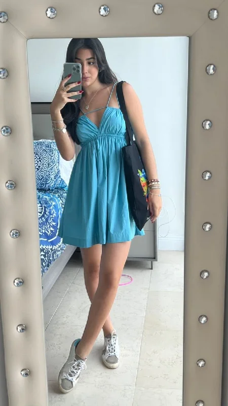 One-DAY Sale flowy dressA-line Homecoming Dress Beach Dress Y2760