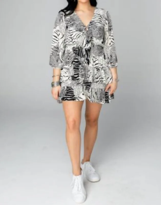 Epic Deals chic wrap dressSadie Tie Front Ruffled Dress In Arctic