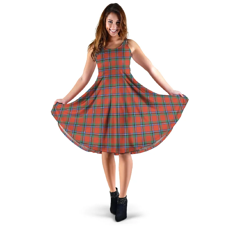 New Deals Sinclair Ancient Tartan Sleeveless Midi Womens Dress