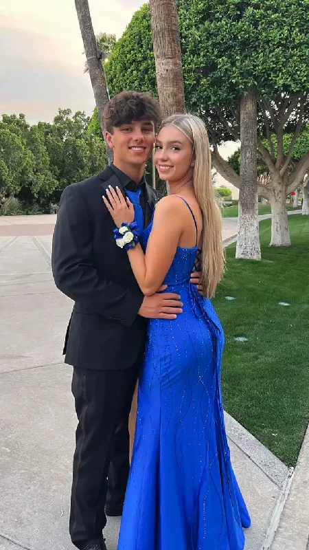 Don't Miss winter dressRoyal Blue Mermaid Prom Dress,Royal Blue Gala Dress Y3045