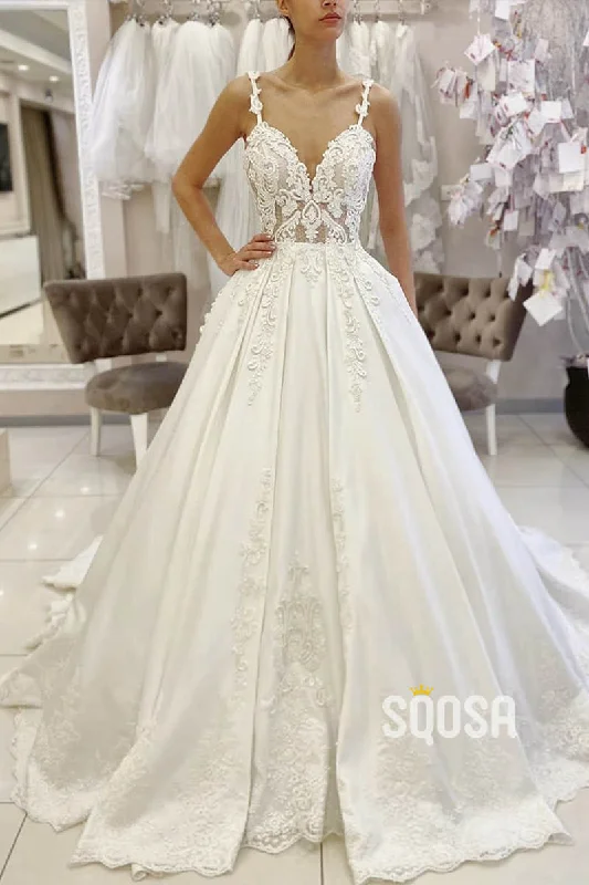 Year-End Sale pleated maxi dressBall Gown Spaghetti Straps Satin Appliques Rustic Wedding Dress Bridal Gown QW2258 Year-End Sale pleated maxi dressBall Gown Spaghetti Straps Satin Appliques Rustic Wedding Dress Bridal Gown QW2258