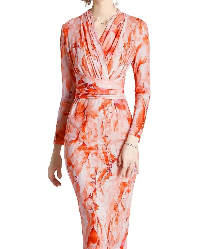Price Meltdown summer floral dressDZA 3/4-Sleeve Midi Dress