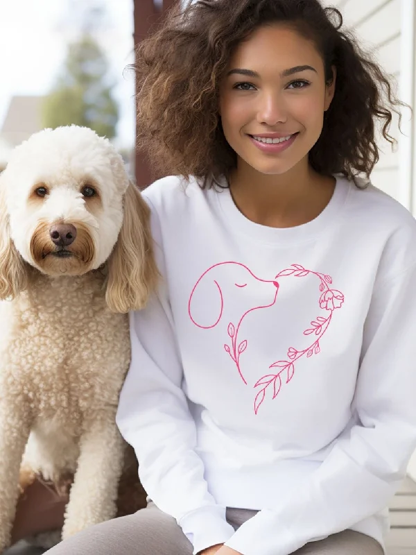 Stock Up and Save retro sports hoodieHeart Dog Line Drawing Dog Mom Valentine's Day Long Sleeve Graphic Sweatshirt Stock Up and Save retro sports hoodieHeart Dog Line Drawing Dog Mom Valentine's Day Long Sleeve Graphic Sweatshirt
