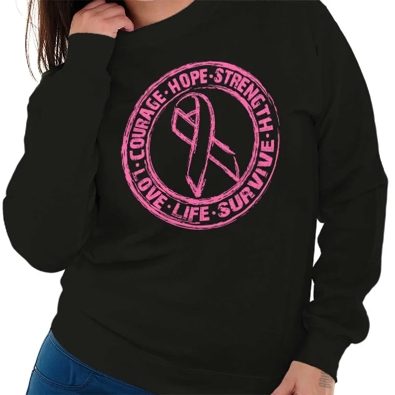 Steals and Deals high-quality athletic sweatshirtCourage Life Survive Crewneck Sweatshirt Steals and Deals high-quality athletic sweatshirtCourage Life Survive Crewneck Sweatshirt