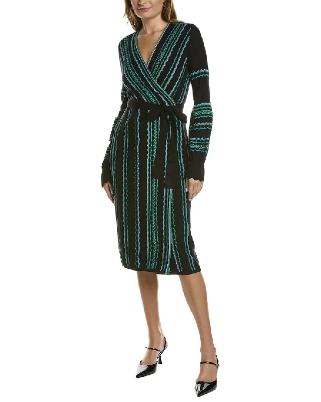 Great Deals chic shift dressDiane von Furstenberg Gayle Wool-Blend Wrap Dress