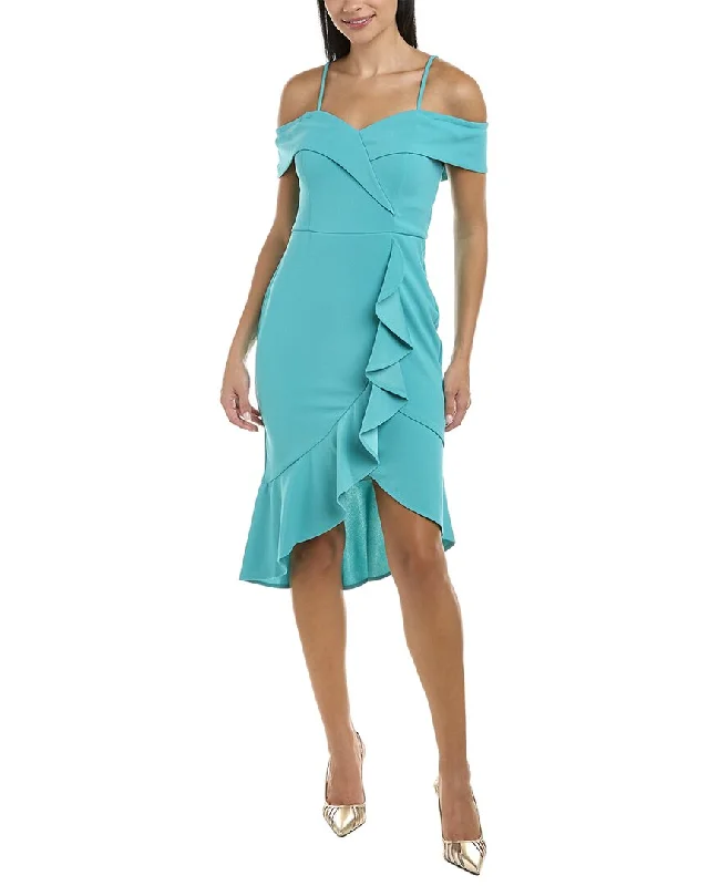 Don't Wait wrap dressBebe Shift Dress