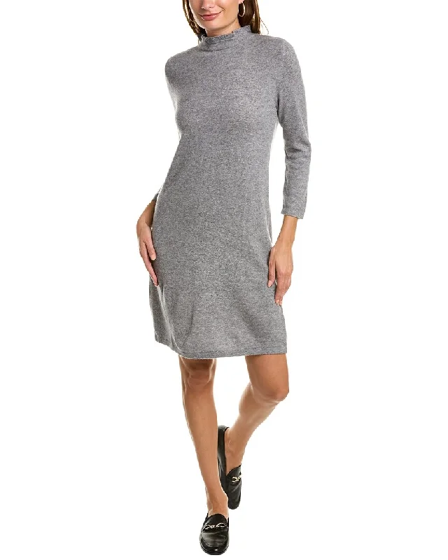 Great Bargains elegant dressForte Cashmere Ruffle Neck Cashmere Sweaterdress