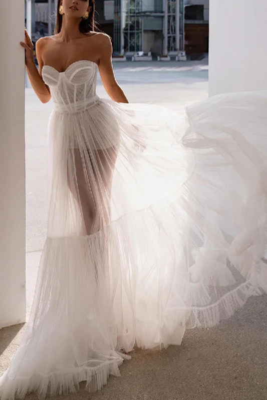Price Buster playful dressA Line Sweetheart Illusion Boho Wedding Dress Summer Bridal Gowns QW2619 Price Buster playful dressA Line Sweetheart Illusion Boho Wedding Dress Summer Bridal Gowns QW2619
