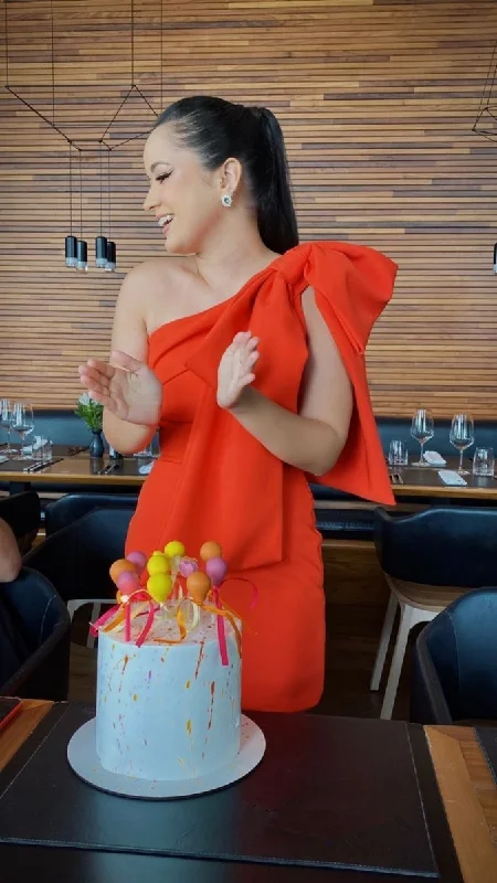 Super Savings knit dressChic Orange Homecoming Dress 18th Birthday Party Dress  Y2716