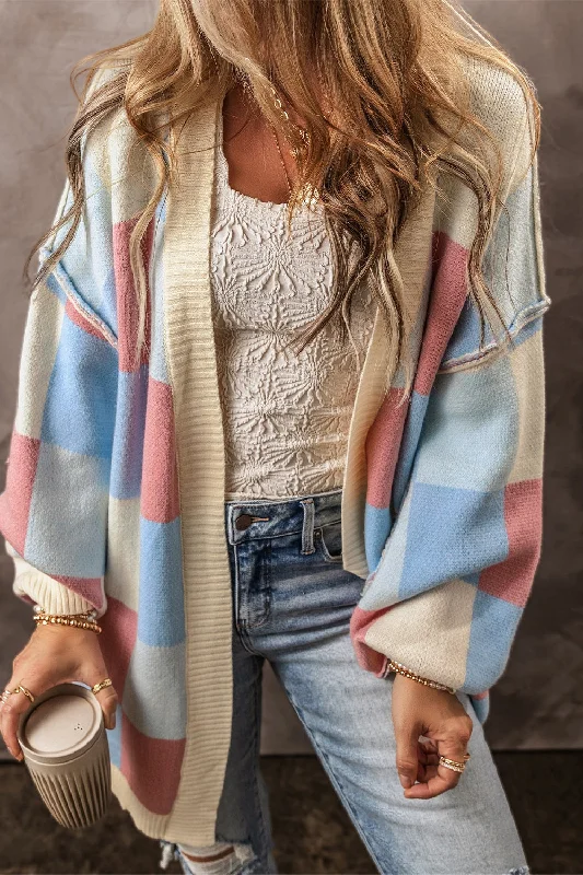 Limited Edition minimalistic workout hoodieExposed Seam Color Block Open Front Cardigan Limited Edition minimalistic workout hoodieExposed Seam Color Block Open Front Cardigan