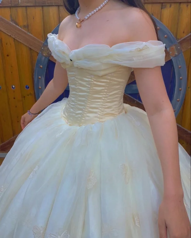 Shop and Save chic wrap dressOff The Shoulder Tulle Princess Dress Long Prom Dress Y2644