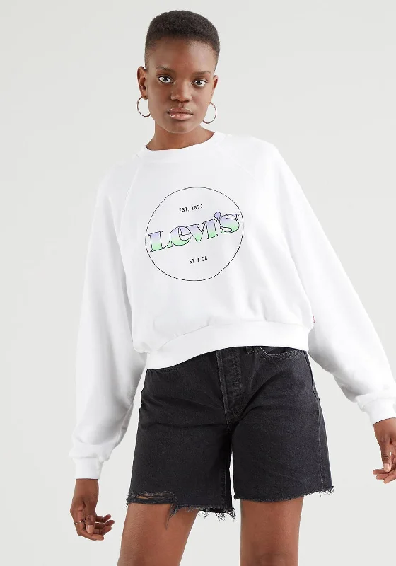 New Markdowns premium hoodieLevis® Ombre Vintage Raglan Crew Sweatshirt, White 0013