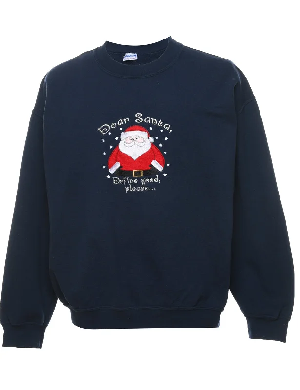 Exclusive Deal comfortable winter coatSanta Claus Christmas Sweatshirt - L